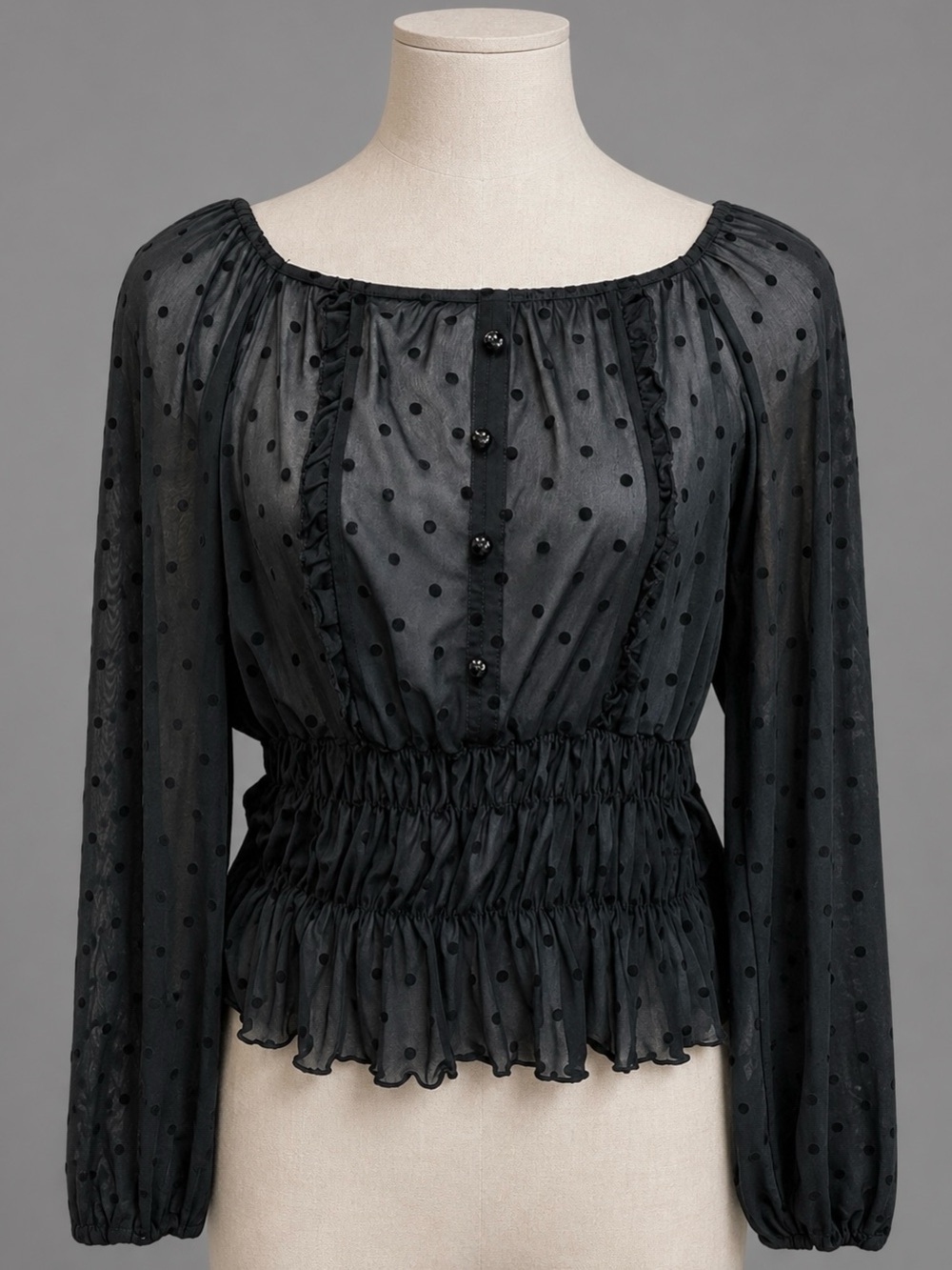 Designer Willow size large sheer on off shoulder, dressy top